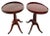Wood Vintage Mersman Accent Oval Side Tables, Lyre Harp Base, Mahogany Set of Two For Sale - Image 7 of 18