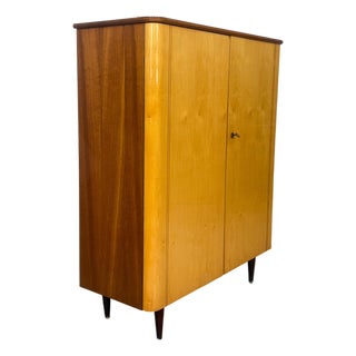 Vintage Linen Cabinet in Birch For Sale