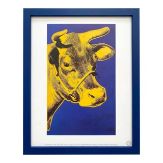 Andy Warhol Estate Vintage 1989 Framed Pop Art Lithograph Print " Cow " 1971 For Sale