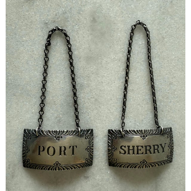 Mid 20th Century Sterling Silver "Sherry" Decanter Label/Tag by Stieff Company for Colonial Williamsburg For Sale - Image 9 of 10