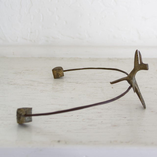 Metal Brass Cobra Snake Cactus and Toucan Bird Kinetic Sculpture For Sale - Image 7 of 12