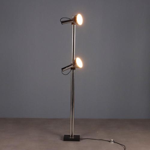 Chromed Metal Floor Lamp For Sale - Image 11 of 11