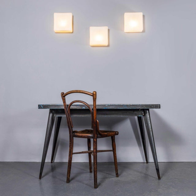 : 1950’s new old stock czech opaline geometric – ceiling lamp. Each lamp has been cleaned and restored. Each lamp is...