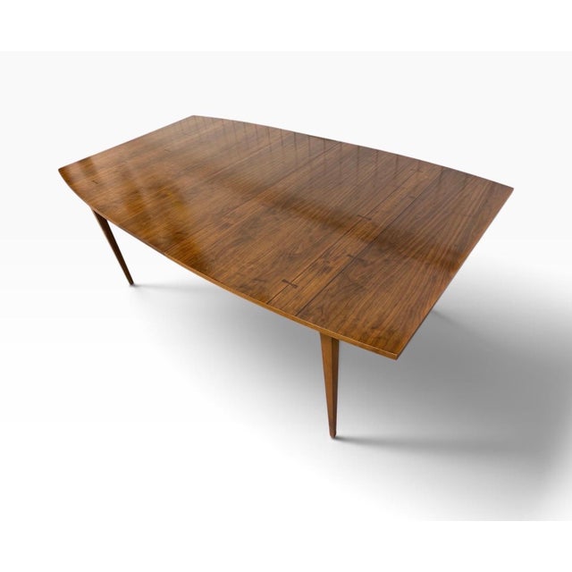 Wood Mid-Century Modern Lane Tuxedo Walnut Dining Table For Sale - Image 7 of 7