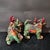 Green Vintage Shiwan Ware Foo Dog Statues | Pair of Ceramic Guardian Lions / Pixiu | 8" Tall For Sale - Image 8 of 9