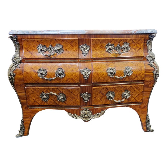 French Louis XV Style Chest of Drawers, 1960s For Sale
