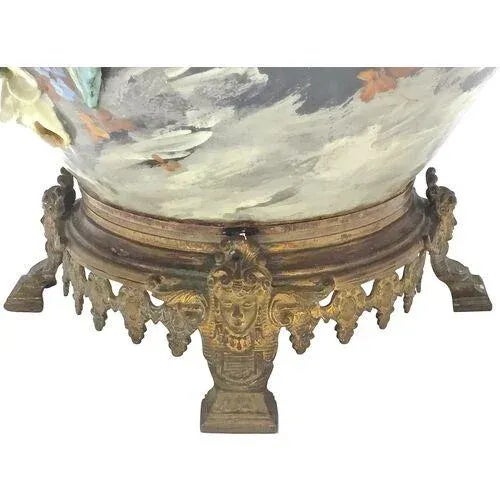 Large Antique Barbotine Majolica Jardiniere For Sale - Image 12 of 13