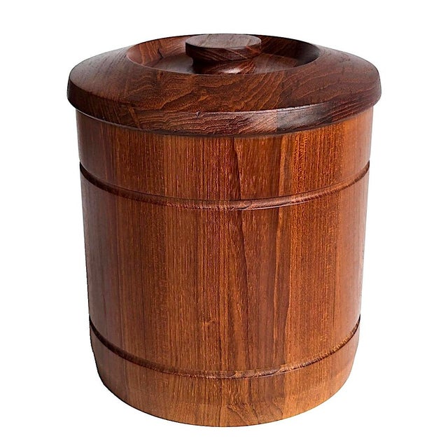 1970s Teak Wood Ice Bucket For Sale - Image 11 of 13