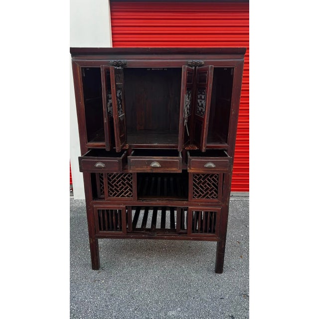 Chinese Late 19th Century Antique Chinese Kitchen Pantry For Sale - Image 3 of 9