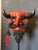 Baroque Rare Vintage Decorative Hand Carved & Painted Sculptural Display Mask Representing a Devil For Sale - Image 3 of 13