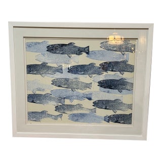 Wendover Art Group for Sunrise Home Coastal Wood Block II Artwork For Sale