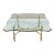 Mid 20th Century Mid Century Hollywood Regency Brass and Beveled Glass Top Coffee Table For Sale