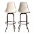 Mid Century Fiberglass Shell Swivel Bar Stools Pair For Sale