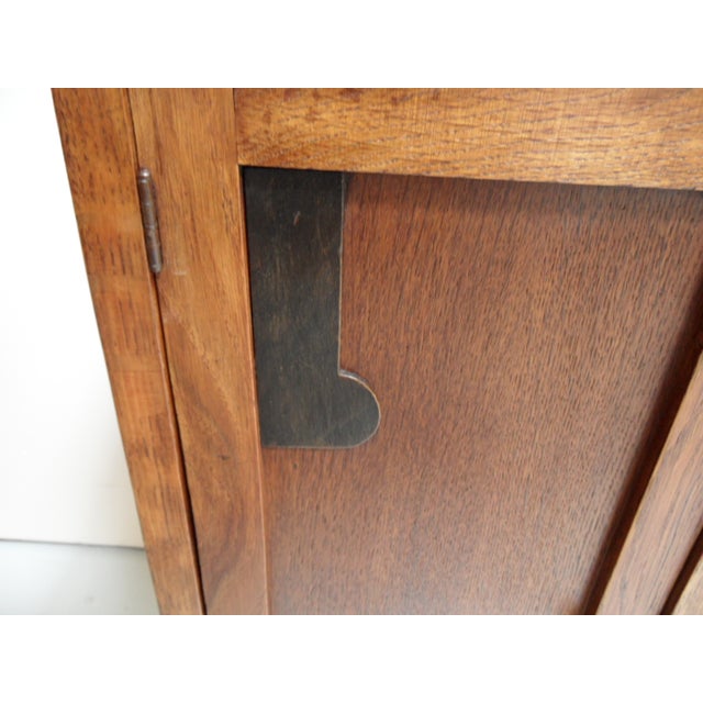 Wood Art Deco Oak Display Cabinet, 1920s For Sale - Image 7 of 11