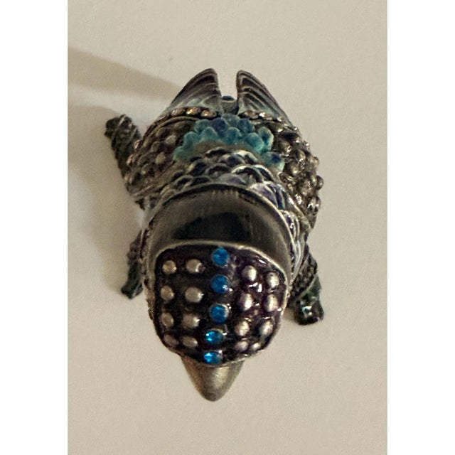 2000 - 2009 Rare 2006 Fitz and Floyd Guild Collection Jeweled Blue Hawk With Box For Sale - Image 5 of 12