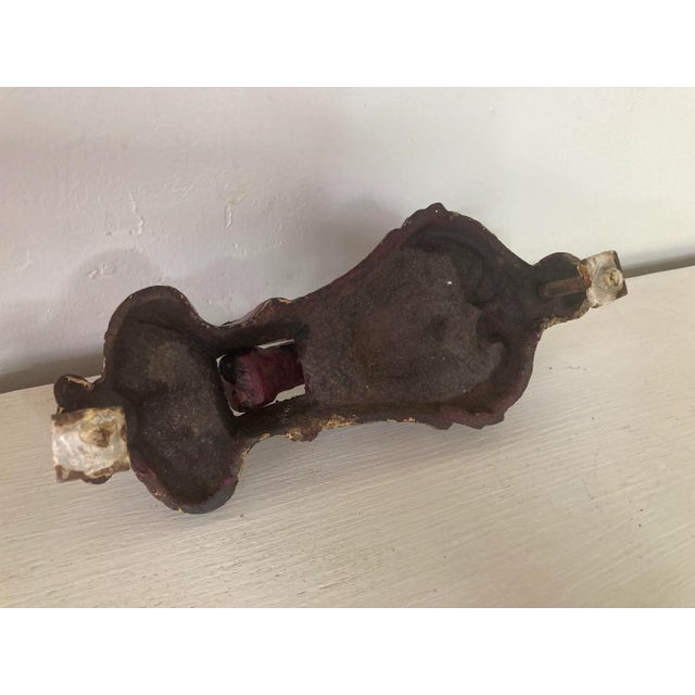Metal English Edwardian Cast Iron Door Knocker For Sale - Image 7 of 8
