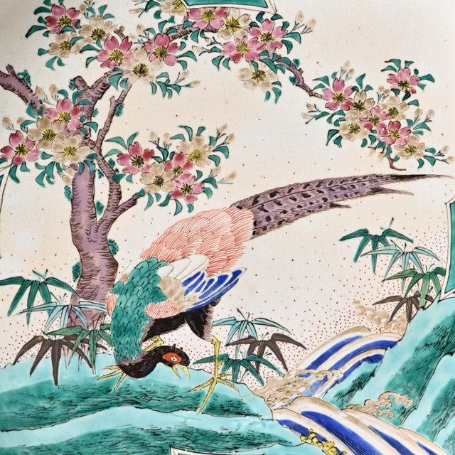 Large Hand-Pained Japanese Kutani Dish, 1890s For Sale - Image 12 of 14