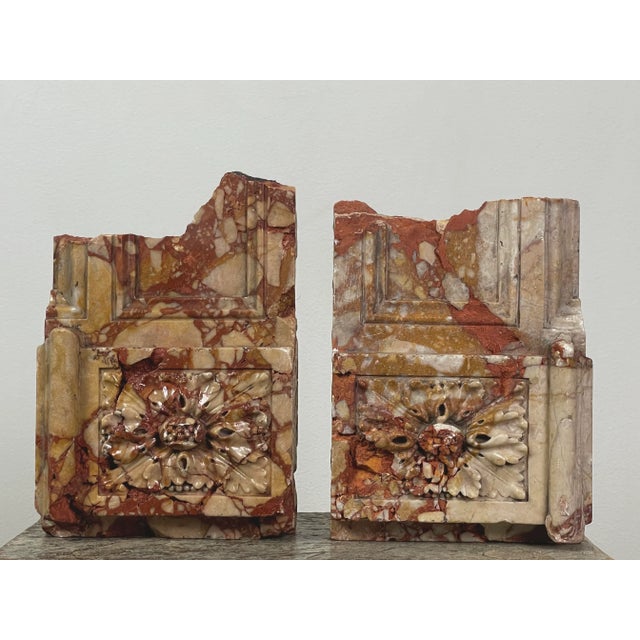 18th Century Antique Italian Marble Remnant Bookends For Sale - Image 13 of 13