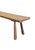 Solid Teak Wood Bench With Hand-Hewn Detailing and Sculptural Leg Form For Sale - Image 4 of 7