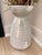 Ceramic Large Robin’s Egg Blue/White and Brushed Gold Distressed Ceramic Vase | Textured Floor Vase For Sale - Image 7 of 9