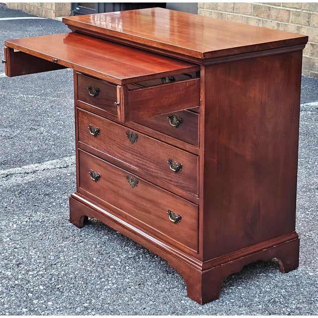 Mid Century Craftique Mahogany Secretery Chest of Drawers With Locks and Keys For Sale - Image 13 of 16