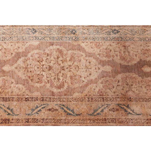 Authentic 1900s Persian Tabriz Handmade Brown Handmade Wool Rug For Sale - Image 10 of 12