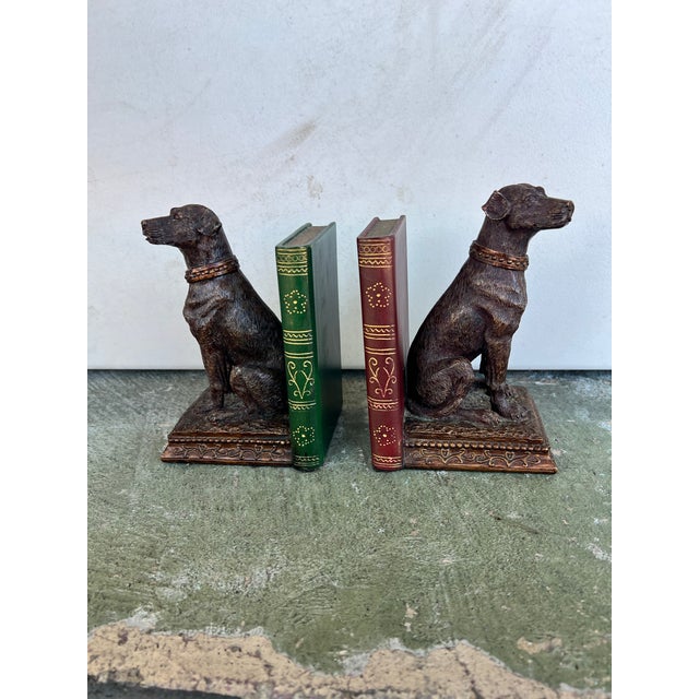 Late 20th Century Labrador Bookends Pair For Sale In West Palm - Image 6 of 10