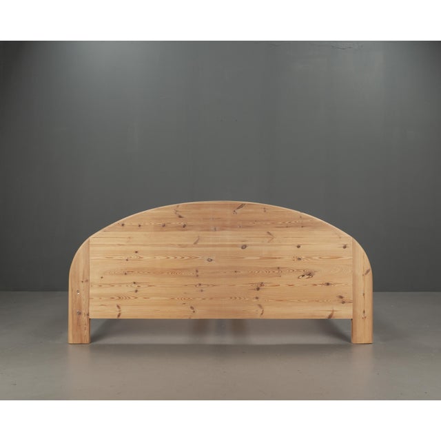 Wood Postmodern Scandinavian Double Bed in Softwood, 1980s For Sale - Image 7 of 18