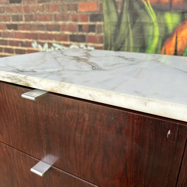 Florence Knoll for Knoll Rosewood and Marble Credenza For Sale - Image 9 of 12
