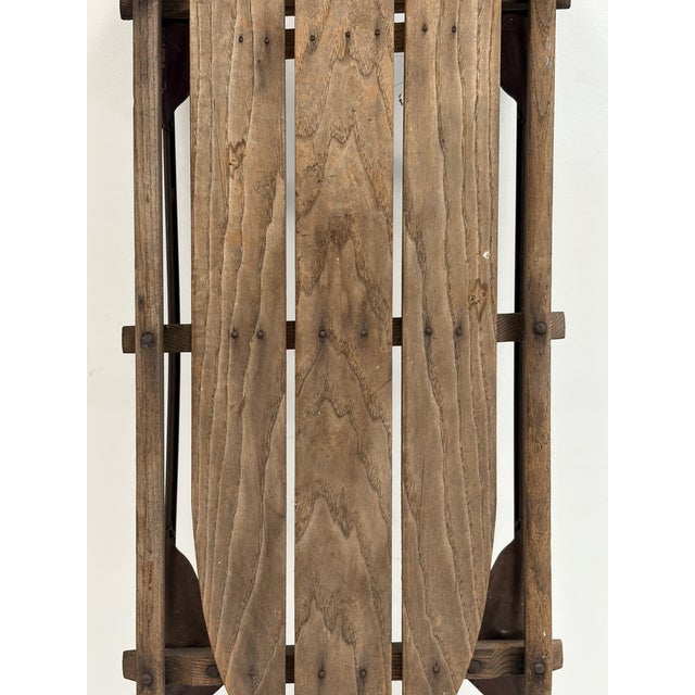 Vintage Wooden Flexible Flyer Style Sled For Sale - Image 15 of 16