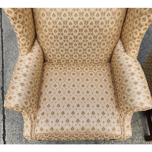 Ethan Allen Wingback Chairs Pair For Sale - Image 14 of 16