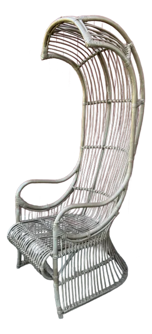 Franco Albini Rattan and Bamboo Porter Style Chair
