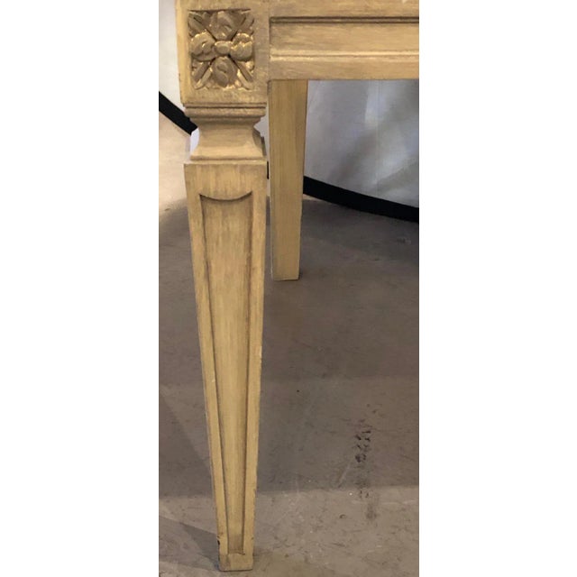 Jansen Style Paint Decorated & Gilt Louis XVI Style Dining Chairs 1 For Sale - Image 9 of 13