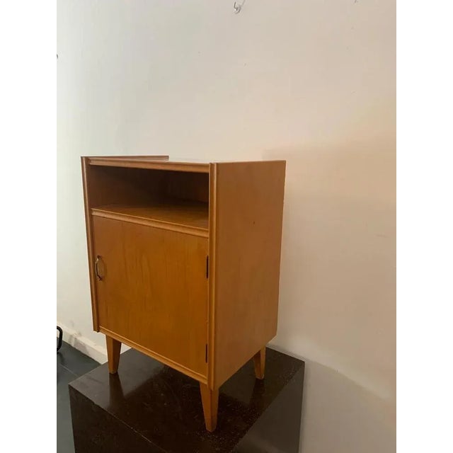 Vintage Bedside Table in Ash, 1950s For Sale - Image 4 of 9
