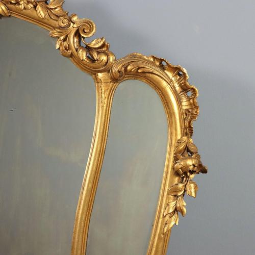 Carved and Gilded Style Mirror For Sale - Image 6 of 11