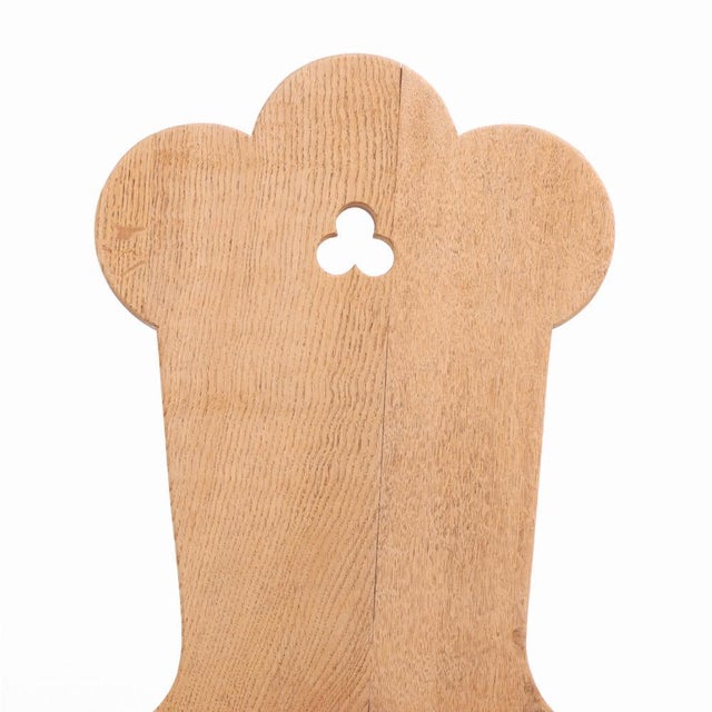 Set of 4 French Brutalist Carved Oak Chairs, Circa 1940 For Sale In Philadelphia - Image 6 of 7