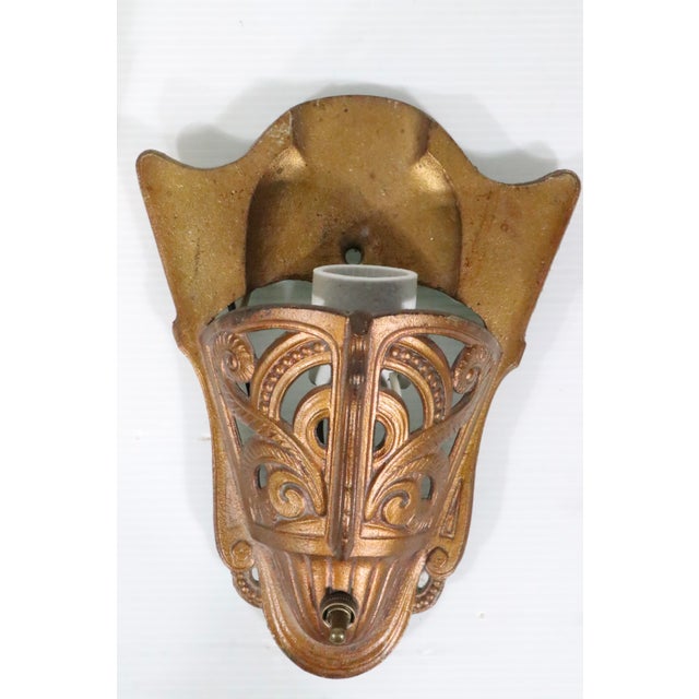 1930's Art Deco Lightolier Stylux Slip Shade Wall Sconce For Sale - Image 13 of 15