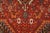 Red Shiraz Rug 3’10” X 5′ Red Wool Vintage Tribal Hand-Knotted Oriental Carpet For Sale - Image 8 of 13