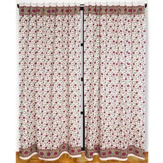 Gina 45" X 96" Magenta Curtain For Sale - Image 4 of 5