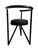 Philippe starck (born in 1949). pair of "miss dorn" model armchair, structure in black lacquered steel tube and circular...