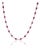 Natural 8.90ct Ruby & 1.24ct Diamond Riviera Tennis Necklace in 14k White Gold For Sale