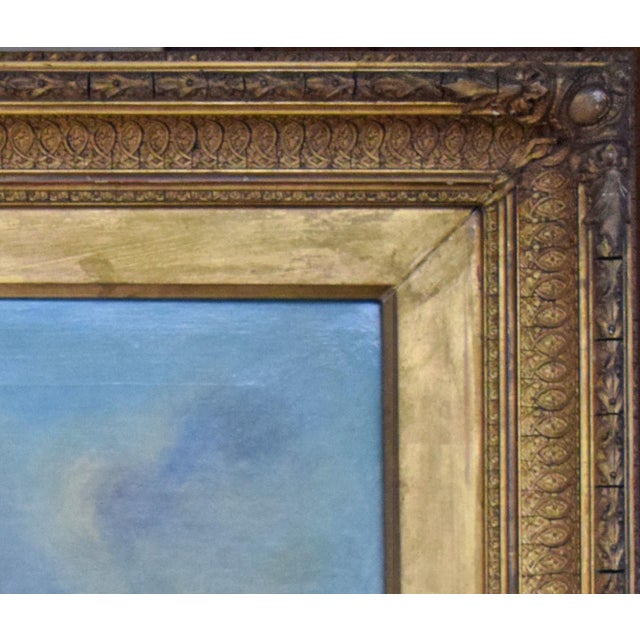 Large 19th Century Antique Barnyard Landscape Scene in the Manner of George Moreland For Sale In New York - Image 6 of 6