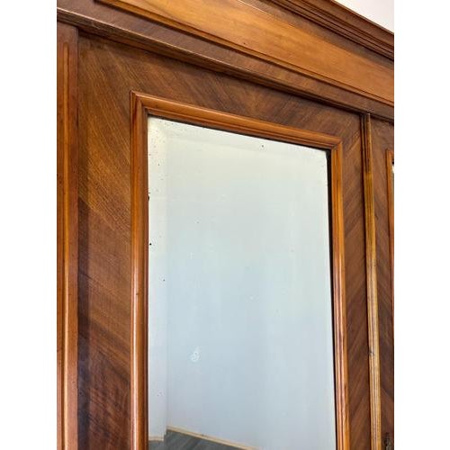 French Carved Mirrored Wardrobe For Sale - Image 3 of 18