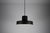 Black Metal and Opaline Glass Pendant Lamp attributed to Stilnovo, Italy, 1960s For Sale - Image 4 of 13
