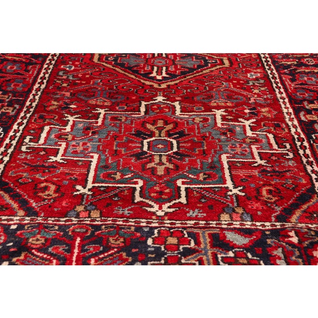 Early 20th Century Antique Persian Heriz Rug, 03'01 X 09'03 For Sale - Image 5 of 10