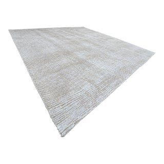 Rh Lasya Silk & Wool Rug – 12' × 15' Sand | Hand-Knotted Silk & Wool For Sale