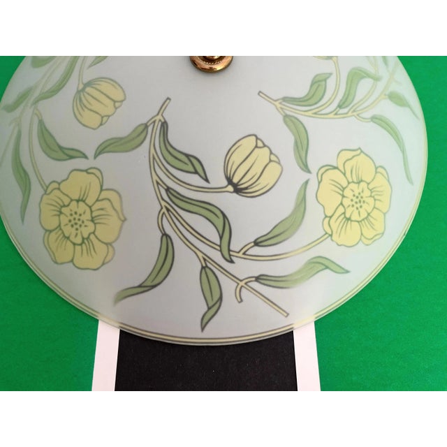 White Arts & Crafts Floral Flush Light, C1940s For Sale - Image 8 of 18