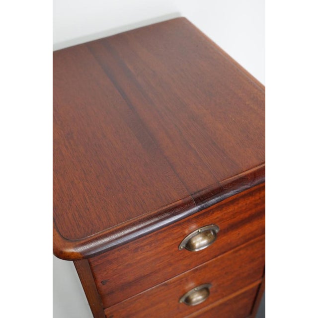 Mid-Century Dutch Industrial Mahogany Apothecary Cabinet For Sale - Image 5 of 17