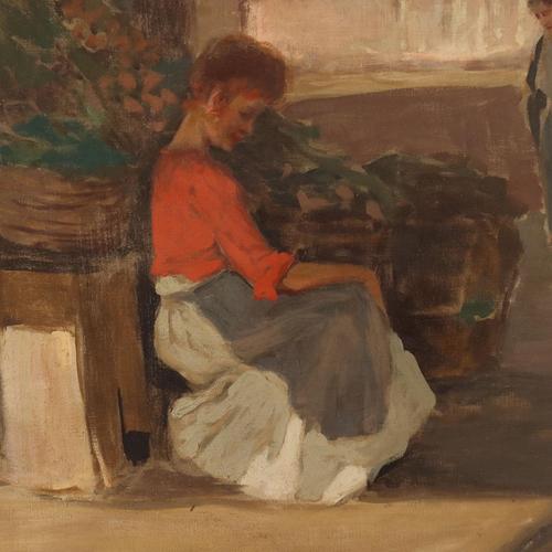 Paolo Baroni, Landscape, Oil on Canvas, Framed For Sale - Image 4 of 14