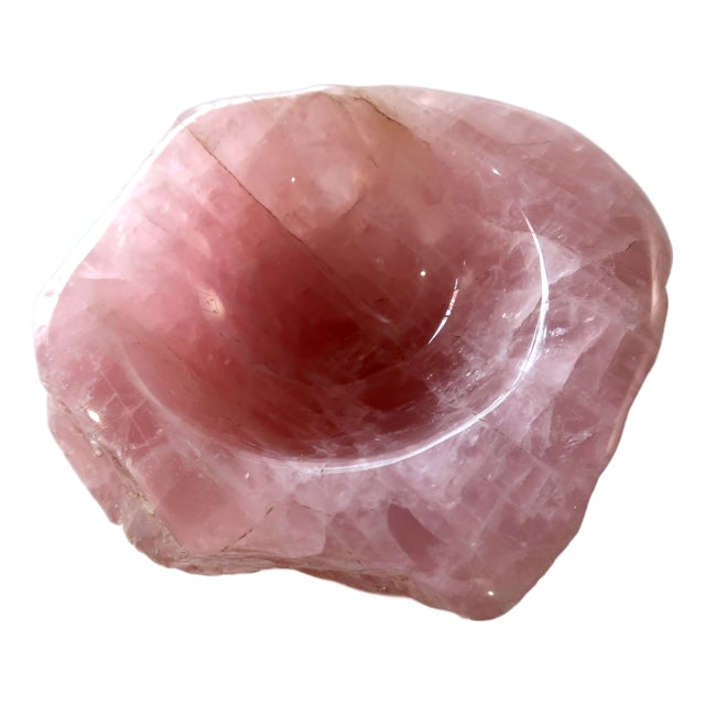 Vintage Bowl in Rose Quartz, 1960s For Sale